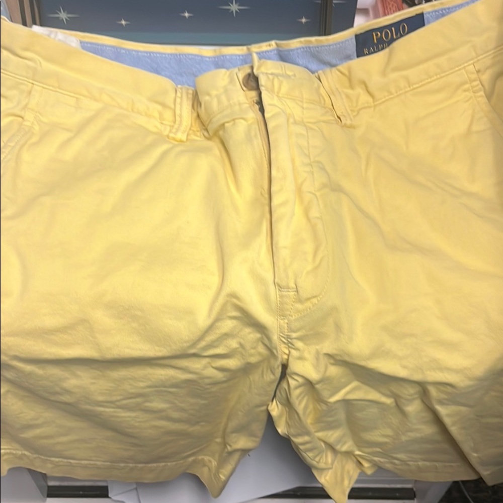 Polo by Ralph Lauren Yellow Flat Front Shorts